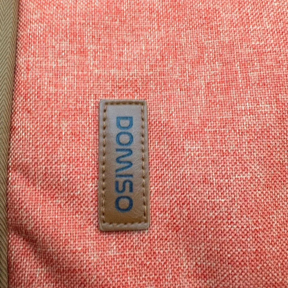DOMISO Canvas Sleeve Case Orange Brown All-Over Pattern Laptop Cover